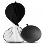   Hakutatz Chroma Key - Összecsukható háttér  fekete/fehér 150cm x 200 cm 
