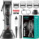   VGR V-269 Professzionális haj- és szakállvágó – T-penge, LED kijelző, töltőállomás