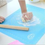  silicone cutting board non stick, blue and pink