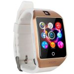 Curved Display Smart Watch Gold-White Q18