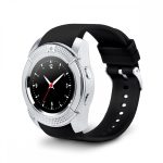 V8 smart watch silver-black