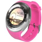   AlphaOne Y1 Smart ceas roz - ecran tactil, notificări, apeluri, pedometru