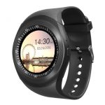   AlphaOne Y1 Smart ceas negru - ecran tactil, notificări, apeluri, pedometru