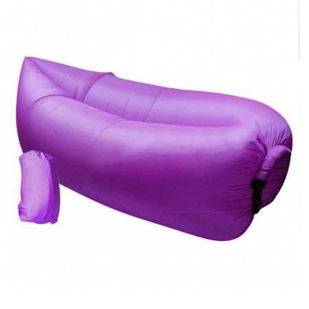 Lazy Bag - Saltea gonflabilă lila pentru confort, oricând și oriunde.