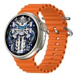   ChronoFlex Okosóra narancs – Kerek HD Kijelzővel és Fejlett Egészségfigyelő Funkciókkal