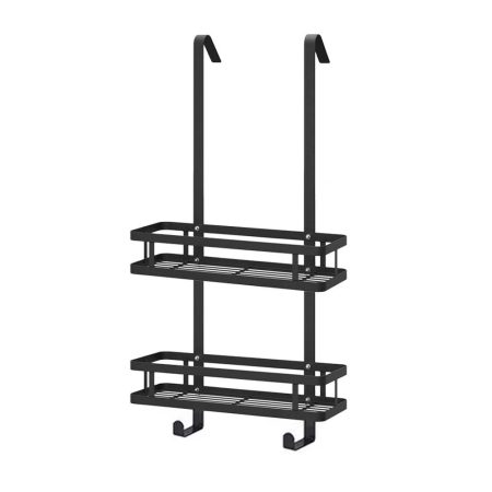 Fúrás Nélküli Helytakarékos Zuhanypolc – 2 Kosárral és Törölközőtartóval