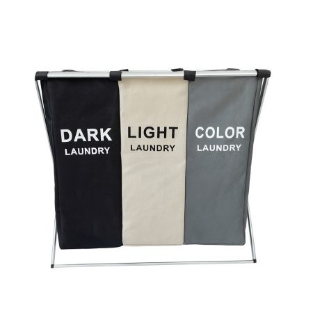 3 Rekeszes összecsukható szennyeskosár