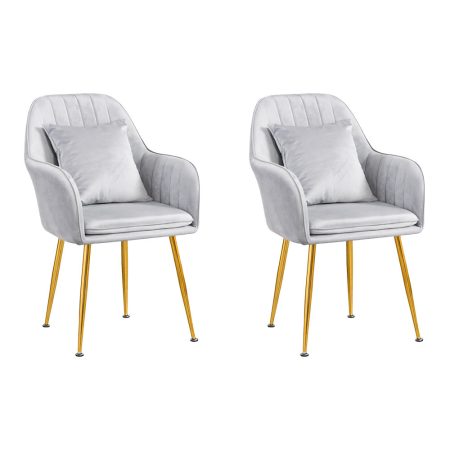 Corvania  2db szék  Világosszürke-arany