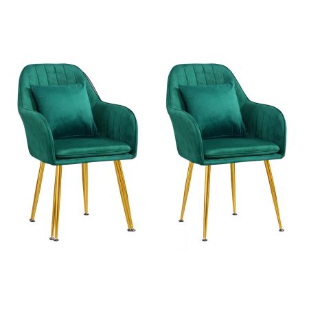 Corvania  2db szék Sötétzöld-arany