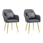 Corvania  2db szék Sötét szürke-arany