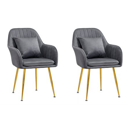 Corvania  2db szék Sötét szürke-arany