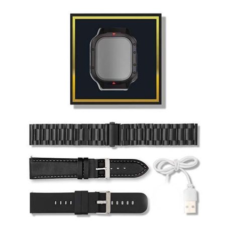 ZTfit ZT09-HM Fekete okosóra, fekete szilikon, fém és bőrszíj