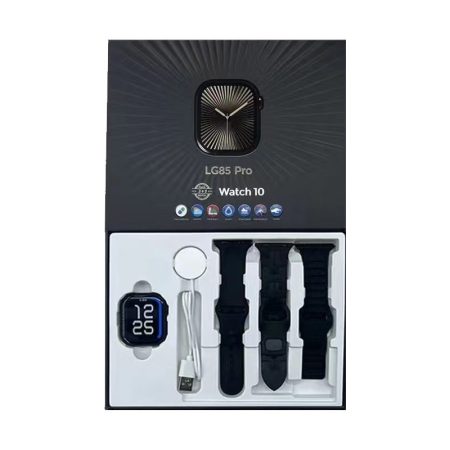 LG85 PRO Okosóra, fekete - 3 szilikon szíjjal