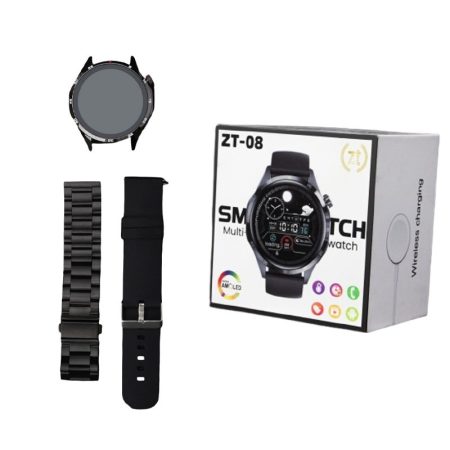 ZTfit ZT-08 Fekete okosóra szilikon és fém szíjjal