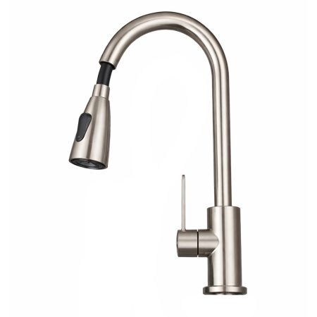 Rozsdamentes acél kihúzható mosogatótálcás csaptelep háztartási konyhába, teleszkópos mosogatócsap hideg-meleg vízhez, fröccsenésgátló kivitel Rozsdamentes acél kihúzható mosogatótálcás csaptelep háztartási konyhába, teleszkópos mosogatócsap hideg-meleg vízhez, fröccsenésgátló kivitel