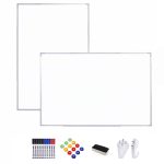   Kétoldalú mágneses fehértábla – falra akasztható, letörölhető írótábla otthonra, irodába és oktatáshoz, 100x150 cm