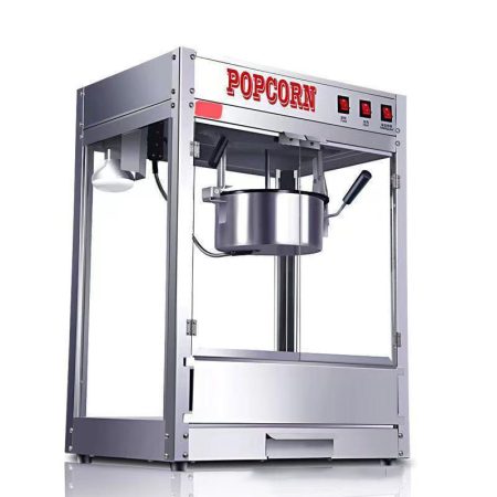 Professzionális elektromos popcorn gép – 1600 W – rozsdamentes acél kivitel