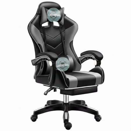 Likeregal 920 gamer szék lábtartóval, masszázs funkcióval, fekete