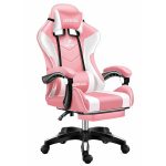  Likeregal 920 gamer szék lábtartóval, masszázs funkcióval, pink