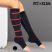 Zippered black compression socks L / XL