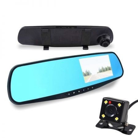 Touch Mirror Reversing and Event Recording Camera - 2 IN 1