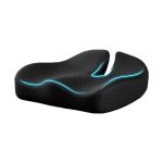   ErgoComfort memóriahabos irodai ülőpárna fekete – derék- és csípőkímélő 40*36*11cm