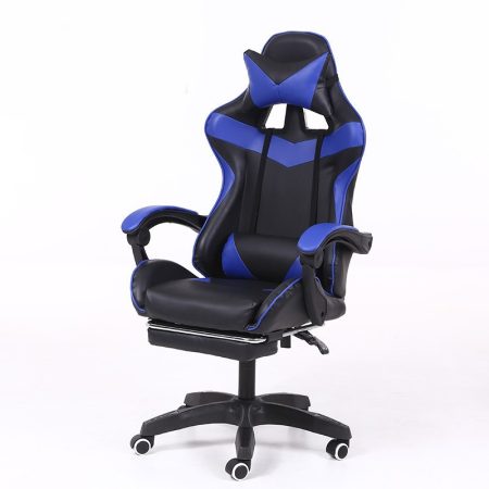 RACING PRO X Gamer szék  lábtartóval, kék-fekete Ingyenes szállítással