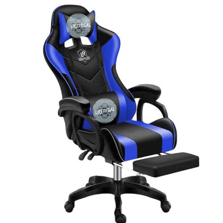 Likeregal 920 gamer szék lábtartóval kék masszázs funkcióval