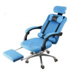    Scaun rotativ prezidențial cu suport pentru picioare  albastru-Transport gratuit - Confort și confort, design ergonomic!