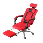   Scaun rotativ prezidențial cu suport pentru picioare, roșu -Transport gratuit - Confort și confort, design ergonomic!