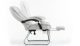 Masszázsfotel lábtartóval, fehér 