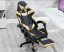 RACING PRO X Gamer szék lábtartóval, arany-fekete Ingyenes szállításal