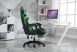 RACING PRO X Gamer szék lábtartóval, Zöld-fekete 