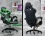 RACING PRO X Gamer szék lábtartóval, Zöld-fekete 