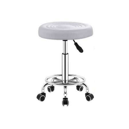 Gurulós forgószék állítható magassággal, Fehér- Kozmetikába,fodrászatba,otthonra sminkeléshez vagy irodába? Igen! Gurulós forgószék állítható magassággal, Fehér- Kozmetikába,fodrászatba,otthonra sminkeléshez vagy irodába? Igen!