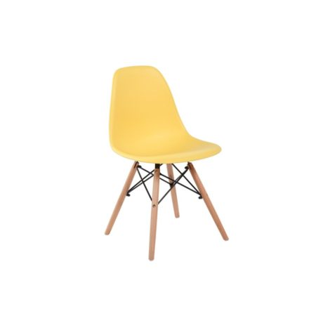4 db modern szék konyha, nappali, étkező vagy kültéri használathoz-sárga