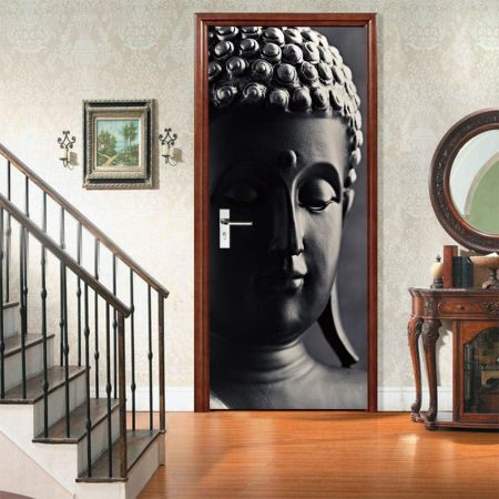 VIRANDA 3D Öntapadós Ajtómatrica – Buddha (77 × 200 cm) – PVC, Vízhatlan, Dekoráció VIRANDA 3D Öntapadós Ajtómatrica – Buddha (77 × 200 cm) – PVC, Vízhatlan, Dekoráció