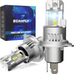   BEAMFLY H4 LED Fényszóró Izzó – 20000LM, 6000K Hideg Fehér Fény (2 darabos készlet)