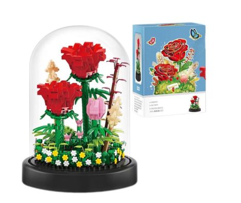 Balody Mini Blocks – Vörös rózsa üvegbúrában (596 db-os készlet) Balody Mini Blocks – Vörös rózsa üvegbúrában (596 db-os készlet)
