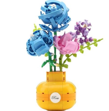 Balody Kék Rózsa – Mini Blocks Virágváza Építőjáték (522 db) - Aromaterápiás Funkció Balody Kék Rózsa – Mini Blocks Virágváza Építőjáték (522 db) - Aromaterápiás Funkció