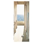   VIRANDA 3D Öntapadós Ajtómatrica,Falimatrica– Tengerparti Kilátás (77 × 200 cm)