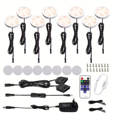 AIBOO Dimmelhető LED szekrényvilágítás – Hideg fehér + RGB, távirányítóval (8 db ultralapos lámpa) AIBOO Dimmelhető LED szekrényvilágítás – Hideg fehér + RGB, távirányítóval (8 db ultralapos lámpa)