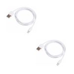   2 db 1 méteres USB – Lightning kábel (fehér) – iPhone / iPad / iPod / AirPods
