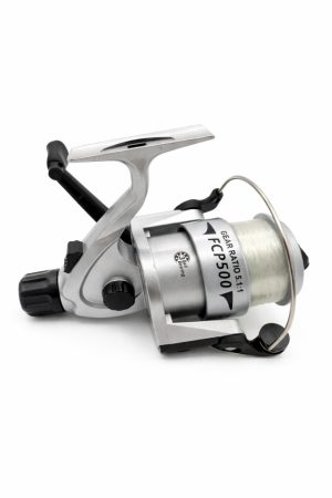 FCP SilverBow 500 Horgász Orsó – Hátsófékes, 3 Csapágyas, Long Cast Dobbal monofil zsinorral töltve