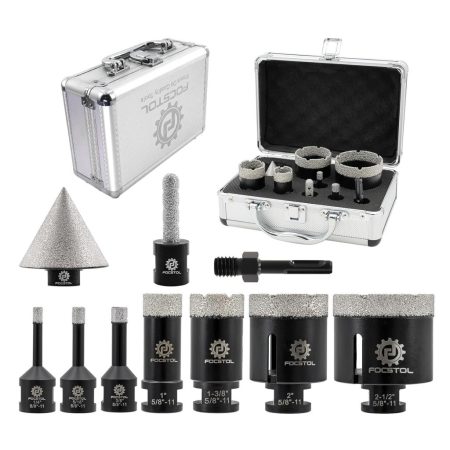 FOCSTOL Diamond Core  – 10 részes gyémánt fúrószár készlet porcelánhoz és csempéhez