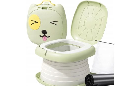 Összecsukható gyerekbili, műanyag, hordozható, ergonomikus kialakítás, 6 éves kortól,