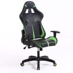   Sintact Gamer scaun negru verde fara suport pentru picior -- A Sosit! Ultimul design, suprafață chiar mai confortabilă!