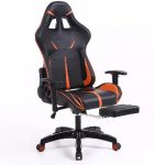   Sintact Gamer szék Narancs-Fekete lábtartóval -Megérkezett!legújabb kialakítás,még kényelmesebb felület!
