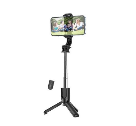 Hoco K17 Figure selfie bot és tripod Bluetooth távirányítóval – fekete, 600 mm Hoco K17 Figure selfie bot és tripod Bluetooth távirányítóval – fekete, 600 mm