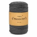   Forbell Szürke makraméfonal kreatív kézműves munkákhoz, 2 mm × 300 m
